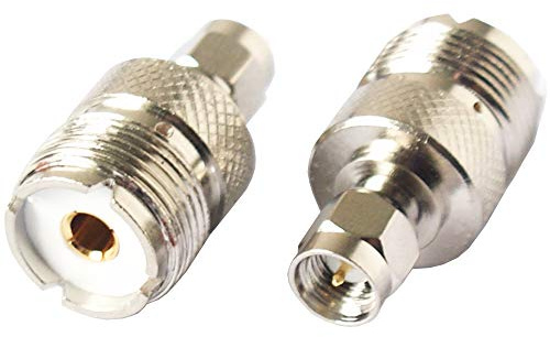 SMA Plug to UHF PL259 Female Adapter Converter–Antenna Coax Amateur Radio Thread