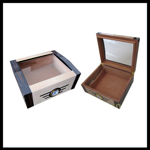 Unbekannt Tisch Zigarren Humidor Zigarrenhumidor hochwertige Verarbeitung mit Glas Deckel