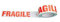 1 Rouleau de ruban adhésif avec inscription FRAGILE 66 m x 50 mm