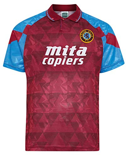 Score Draw Aston Villa 1990 Retro Football Shirt