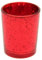 6 x Red Speckle Glass Tea Light / Votive Candle Holder