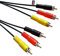 rhinocables - Cavo stereo AV composito da 3 RCA a 3 RCA | Connettori placcati in oro | Design a tripla schermatura | Compatibilità universale, bianco, 0,5 m (50 cm)