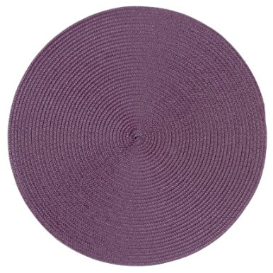 Stuco trends textile 2003-13 4er Pack, Tischset Rund 35 cm, 100% Polypropylen, aubergine