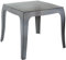 CLP Design Kunststofftisch Queen I Pflegeleichter quadratischer Beistelltisch I Wetterbeständiger Outdoor Tisch, Farbe:schwarz