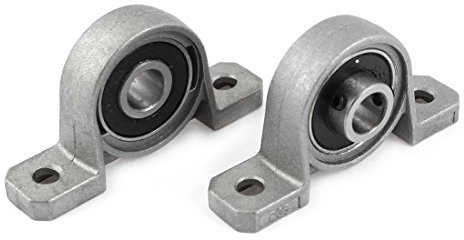 sourcing map 2 Stück Kissenblock 8 mm Bohrung Innendurchmesser Metall Kugellager de