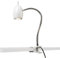 Qazqa - Modern Design Klemmstrahler weiß mit flexiblem Arm GU10 50mm - Egg I Wohnzimmer I Schlafzimmer I NachtNachttischlampe | Tischleuchte - Stahl Rund - LED geeignet GU10