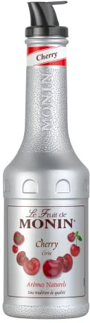 MONIN Le Fruit Kirsche - Fruchtpüree Mix 1,0 l | Kirsche Fruchtpüree-Mix mit über 50% Fruchtanteil - ideal für Cocktails, Mixgetränke, Desserts und kreative Getränkerezepte