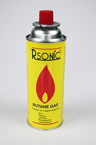 Rsonic Butangas 227g für Tragbare Geräte Campingkocher Bunsenbrenner (1 x Butangas )