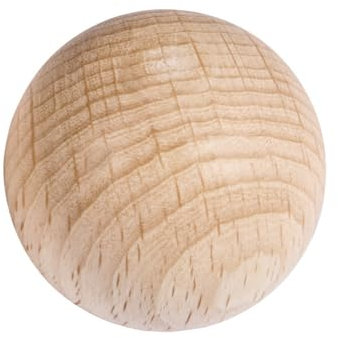 Rayher 6253800 Rohholz-Kugeln, SB-Btl. 2 Stück, 45 mm ø, ungebohrt