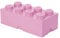 LEGO - BOITE DE RANGEMENT 8 plots - Rose