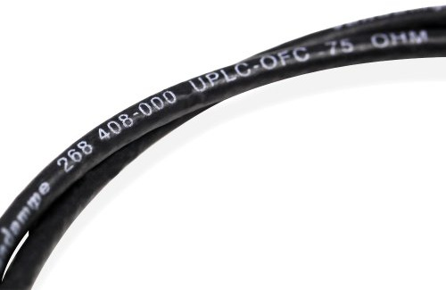 Van Damme 75 Ohm Plasma Grade Hi-Resolution Miniature Video Coaxial Cable, Black 268-408-000 100 Metre / 100M