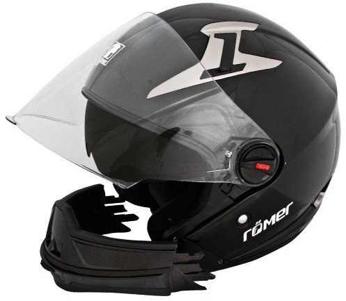 RÖMER Motorradhelm Stuttgart RR 210i Hybrid, schwarz, S, 210202