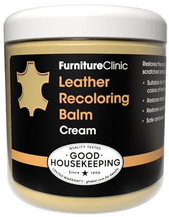 Furniture Clinic – Leder farbauffrishungs Balsam bei Kratzern Abschürfung Ausbleichung für Sofa, Autositze, Schuhe und Kleidung – 16 Farben - 250ml - Creme