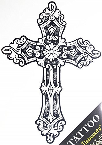 Faux tatouages vente chaude à la mode de grandes tatouages temporaires de la Croix pour les hommes