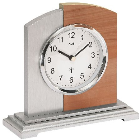 AMS Moderne Tischuhr mit Funkwerk, Batterie betrieben - Modern Style Collatina- 5146