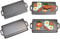 X-Large Non-Stick Cast Iron Reversible Griddle Plate Pan Double Sided for BBQ & Hob Cooking with Non-Stick Ridged and Flat Surfaces and Drip Tray, 50 x 23cm