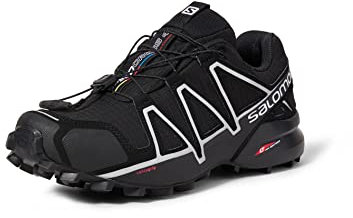 Salomon Speedcross 4 Gore-Tex Herren Trailrunning-Schuhe, Wasserdicht, Präziser Fusshalt, Black, 46 2/3
