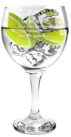 Ginsanity Groß Personalisiert [625 ml] Copa Glas Gin und Tonic [G&T] Balloon Gläser Für Cocktails & Geschenkbox