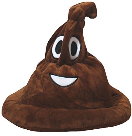 Petitebelle Lustiges Lächeln-Gesicht Brown-Hut Kleidung für Erwachsene Einheitsgröße Weiß