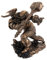 braunen Finish nordischen Gott Thor Statue Pagan Hammer