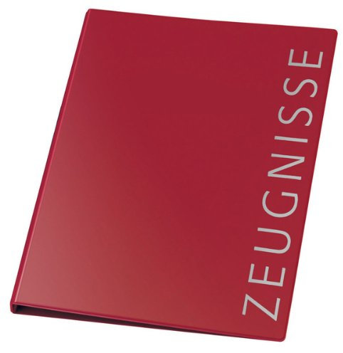 Zeugnismappe A4 Ringbuch, PVC, 4-Rg 16mm weinrot