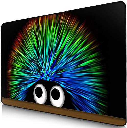 Sidorenko Gaming Mauspad - 280 x 200 mm - Mouse Pad mit Vernähte Kanten - Rutschfester Mousepad mit Einer speziellen Oberfläche verbessert Geschwindigkeit und Präzision - Maus Pad in schwarz