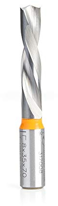 Amana Tool 317008 Brad Pt. Hartmetall-Dübelbohrer L/H 8 mm Durchmesser x 70 mm Lon