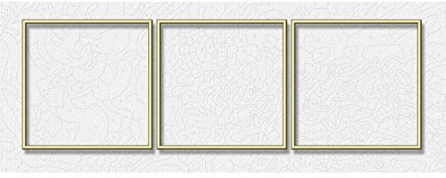 Schipper 605150706 Malen nach Zahlen, Alurahmen Triptychon 120 x 40 cm, goldglänzend ohne Glas für Ihr Kunstwerk, einfache Selbstmontage