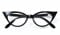 MT57 Retro 1950s 1960s Cat Eye Vintage Fashion Reading Glasses +1.5+2.0+2.5 (Shiny Black, 1 x)