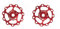 Sb3 Schaltwerk-Leitrollen 11 V rot 11dents