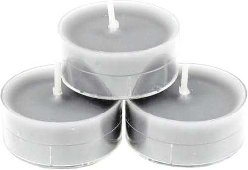 nk candles 20 dänische Teelichter farbig durchgefärbt, Auswahl, von Nordlicht-Kontor (Grau)