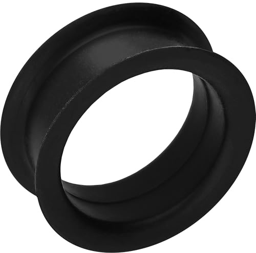 PIERCINGLINE Silikon Double Flared Tunnel EINFARBIG - Schwarz, Weiß