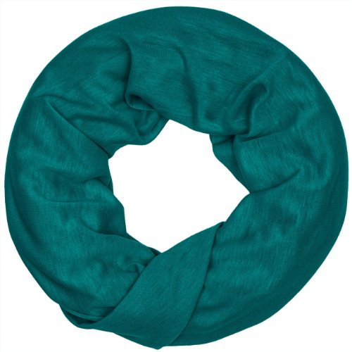 Caspar SC396 unifarbener Loop Schal, Farbe:petrol