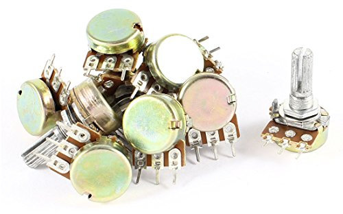 10 x 100 Ohm 3 Pins B100K, Linear Rotary Taper Potentiometer de