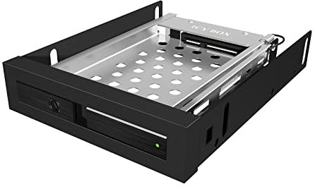 Icy Box IB-2217StS Rack Mobile pour 2 Disques durs 2,5 SATA HDD/SSD Noir