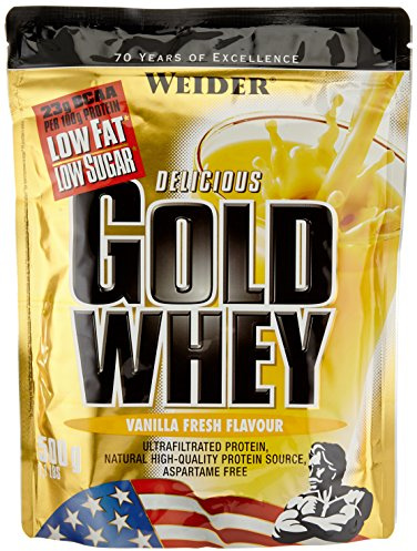 Weider Gold Whey Beutel Doppelpack (2 x 500 g) Vanille, 1er Pack (1 x 1 kg)