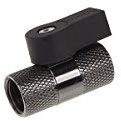 Alphacool 17354 2 Wege Kugelhahn G1/4 - schwarz Nickel