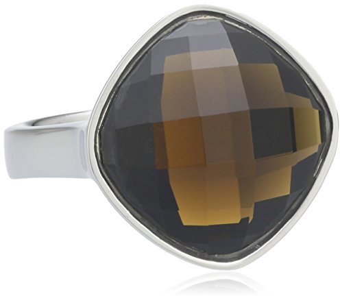 Esprit Damen-Ring Edelstahl rhodiniert Kristall Zirkonia Impressive Braun