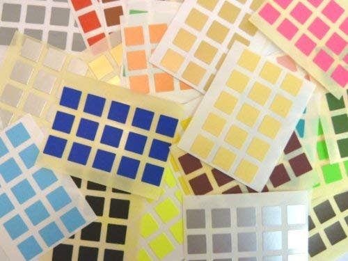 420 Etikett, 10x10mm Quadrat, gemischte Farben Code Aufkleber, selbstklebende klebend Farbige Etiketten