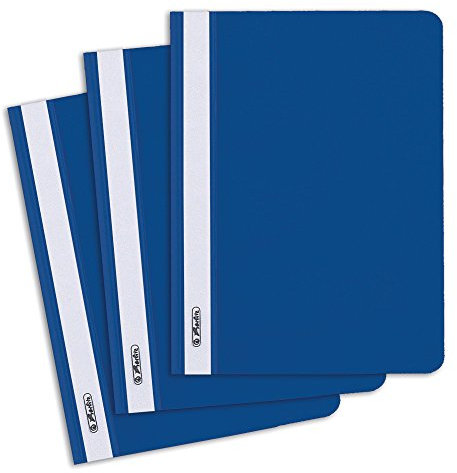 Herlitz Schnellhefter A5, Kunststoff, blau, 10 Stück