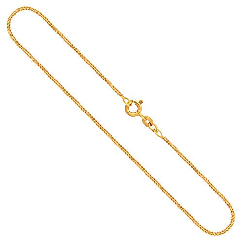 EDELIND Goldkette Damen 585 Echtgold - Panzerkette 1.4 mm Gelbgold 40 cm mit stilvoller Geschenkbox