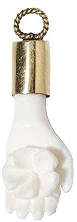 NOOSA RELIC Anhänger LOTUS HAND white