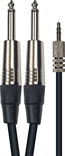 Cavo da 3 metri di longitud. Mini Jack Stereo Maschio a 2 Jacks mono maschio