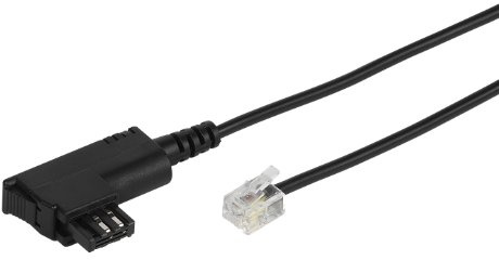 Vivanco Telefonanschlusskabel 10 m (TAE-F Stecker - RJ 11 Stecker) schwarz