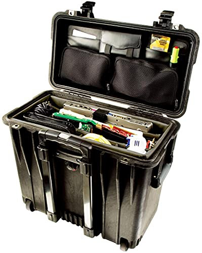 Peli 1446 Office Einteiler Set W/Deckeleinsatz, 1440, Schwarz