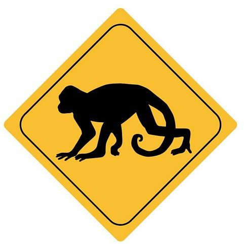 FahnenMax Autoaufkleber Sticker Achtung AFFE Aufkleber