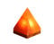HIMALAYA SALT DREAMS Beleuchteter Salzkristall Pyramide mit Holzsockel, Kristallsalz aus Punjab/Pakistan, Orange, ca. 12,5 x 12,5 x 17,5 cm, 3-Einheiten