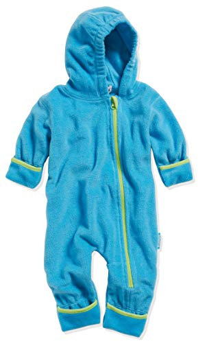 Playshoes Fleece-Overall Unisex Kinder Jumpsuit, aquablau, 80