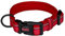 HALTI Komforthalsband - Hundehalsband mit Neoprenpolsterung, 3M-Reflektorgewebe und verstellbarer Riemen. Geeignet für mittelgroße Hunde (Größe M, Rot)