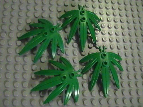 Lego Pflanzen: 4 grüne Fingerblätter / Palmenwedel